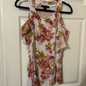 Adele & May Floral Cold Shoulder Top